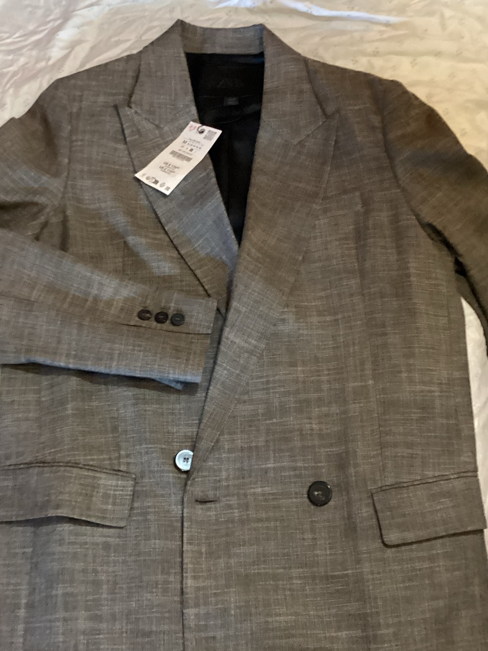 Zara Long Coat. Double-Breasted
